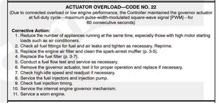 How do you clear an Onan fault code?