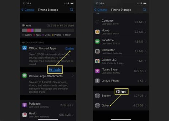 How to delete other on iphone