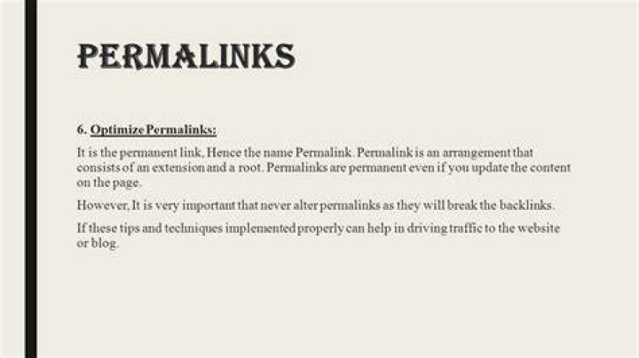 Permalink (permanent Link) - How To Discuss