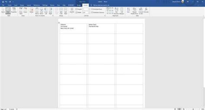 printing labels in word