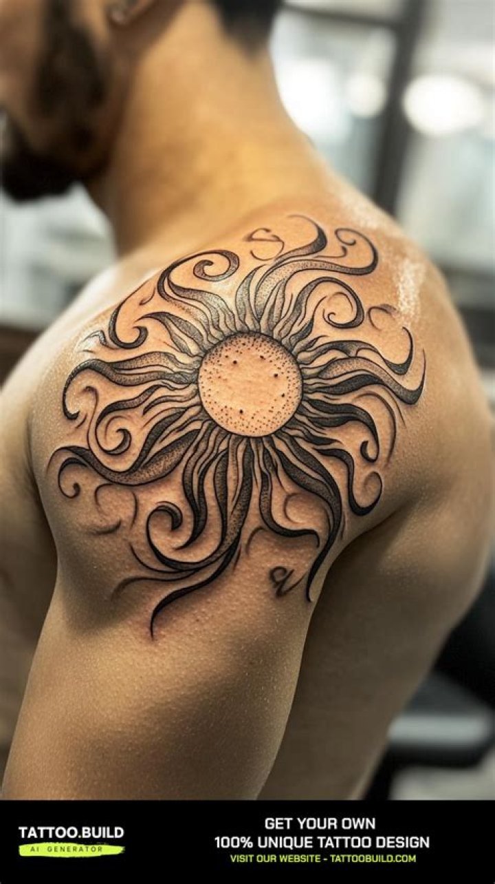 Simple Shoulder Tattoo For Guys