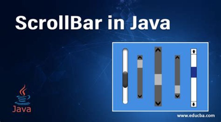 What is scrollbar in Java