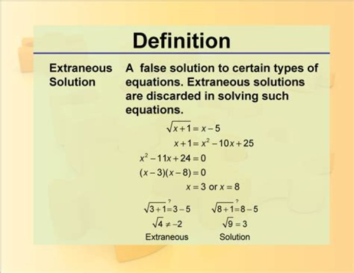 Whats An Extraneous Solution - How To Discuss